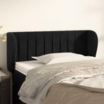 VIDAXL Tete de lit avec oreilles Noir 93x23x78/88 cm Velours