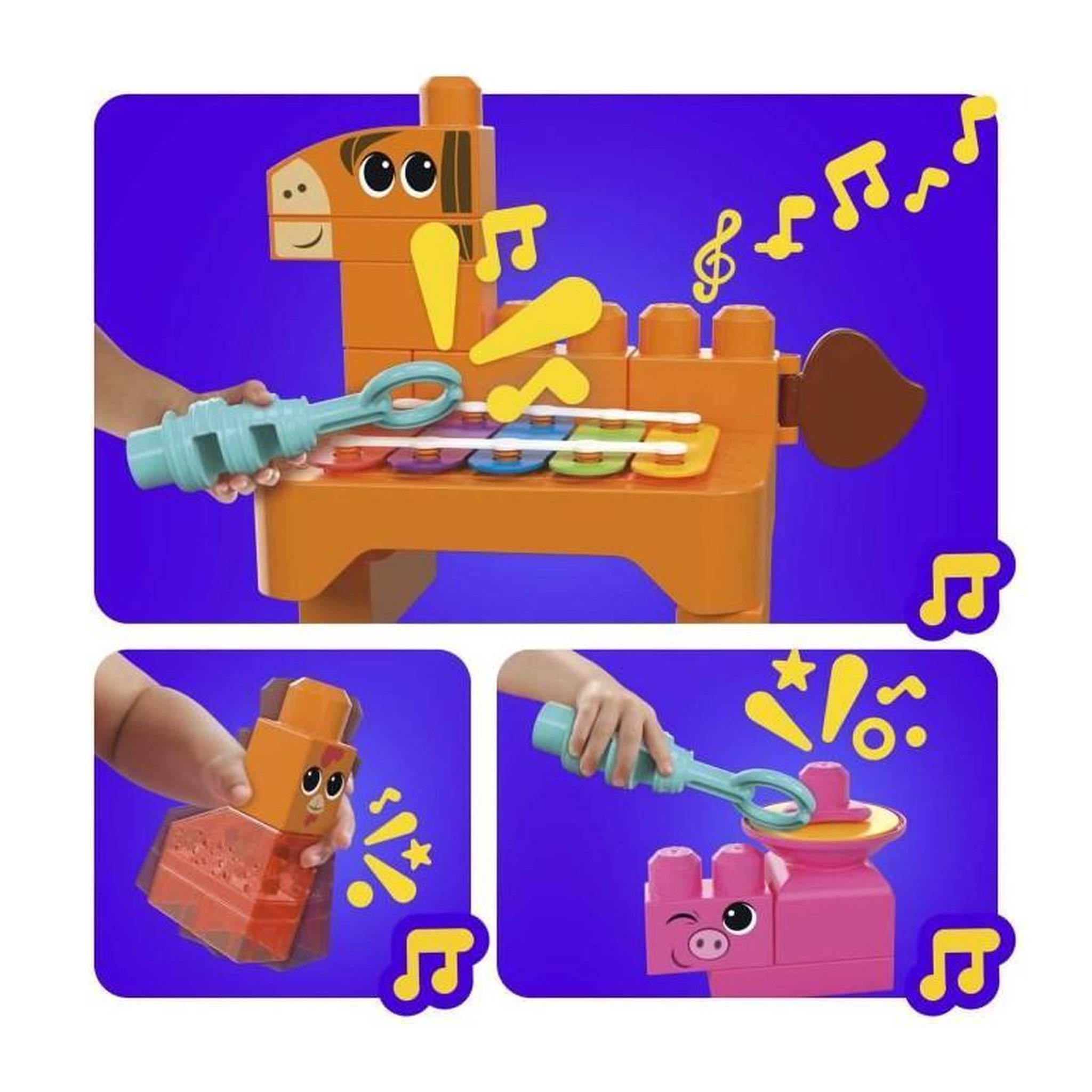 Voir la diapositive 5 : MEGA BLOKS Jouet Mega Bloks L'orchestre de la ferme interactif