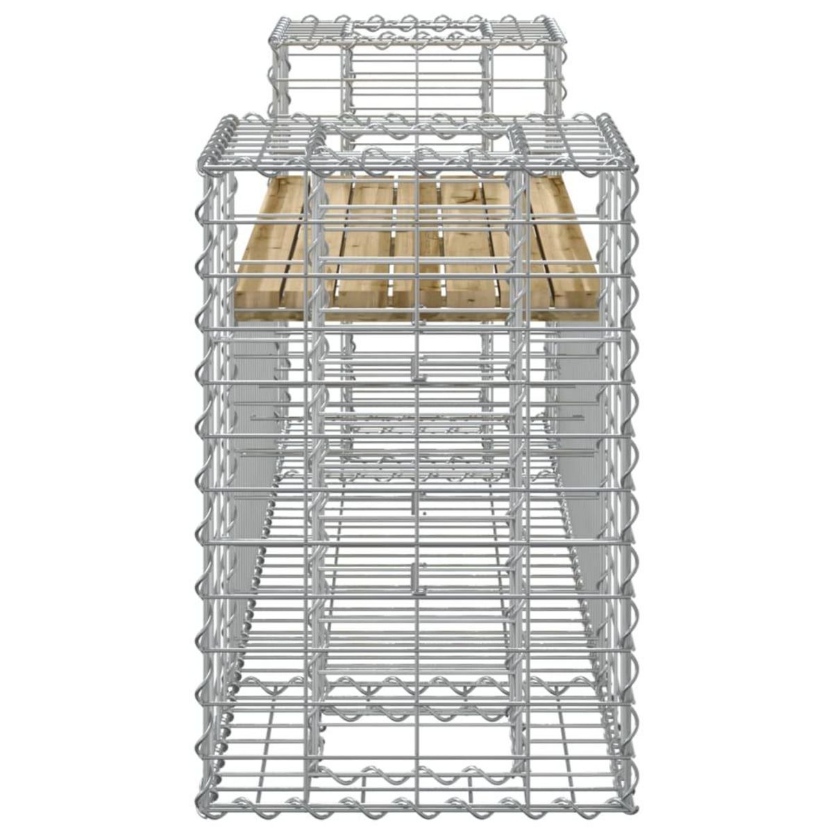 VIDAXL Banc de jardin design gabion 183x41x60,5cm bois de pin impregne