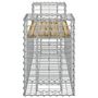 Voir la diapositive 4 : VIDAXL Banc de jardin design gabion 183x41x60,5cm bois de pin impregne