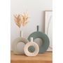Voir la diapositive 3 : Paris Prix Vase Design en Aluminium  Cercle  22cm Beige