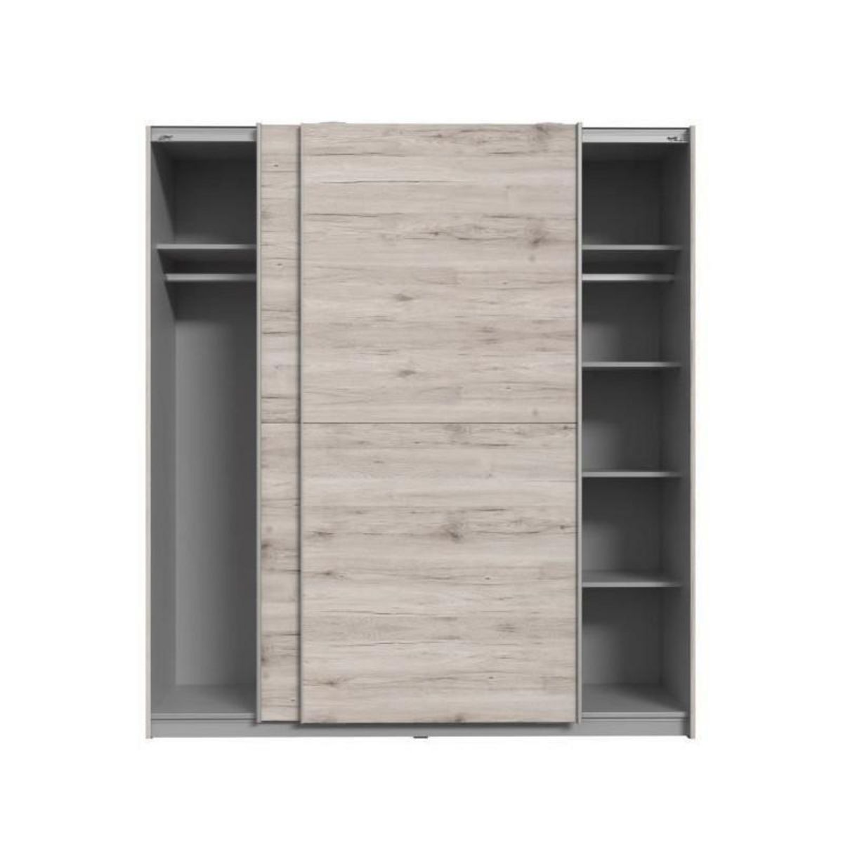 FINLANDEK FINLANDEK Armoire de chambre ULOS style contemporain decor chene cendre clair - L 170,3 cm