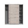 Voir la diapositive 3 : FINLANDEK FINLANDEK Armoire de chambre ULOS style contemporain decor chene cendre clair - L 170,3 cm