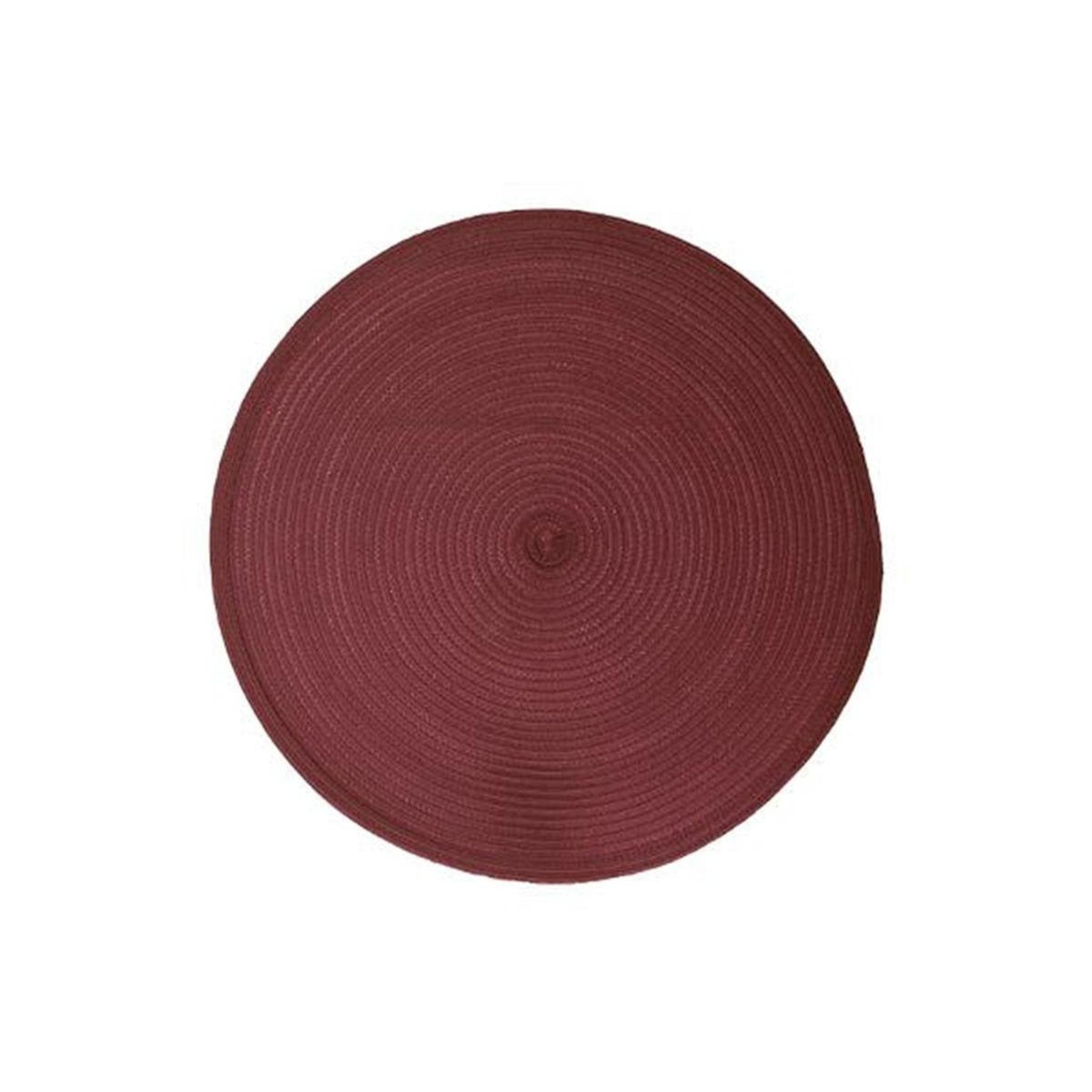 SECRET DE GOURMET Set de Table Rond  Tressé  38cm Bordeaux