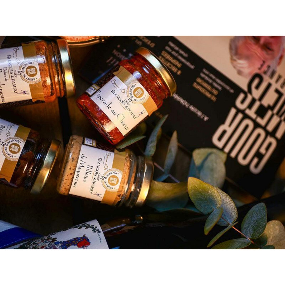 Smartbox Panier gourmand L'Étoilé à domicile : piperade, rillettes, terrines, pâte à tartiner et vin - Coffret Cadeau Gastronomie