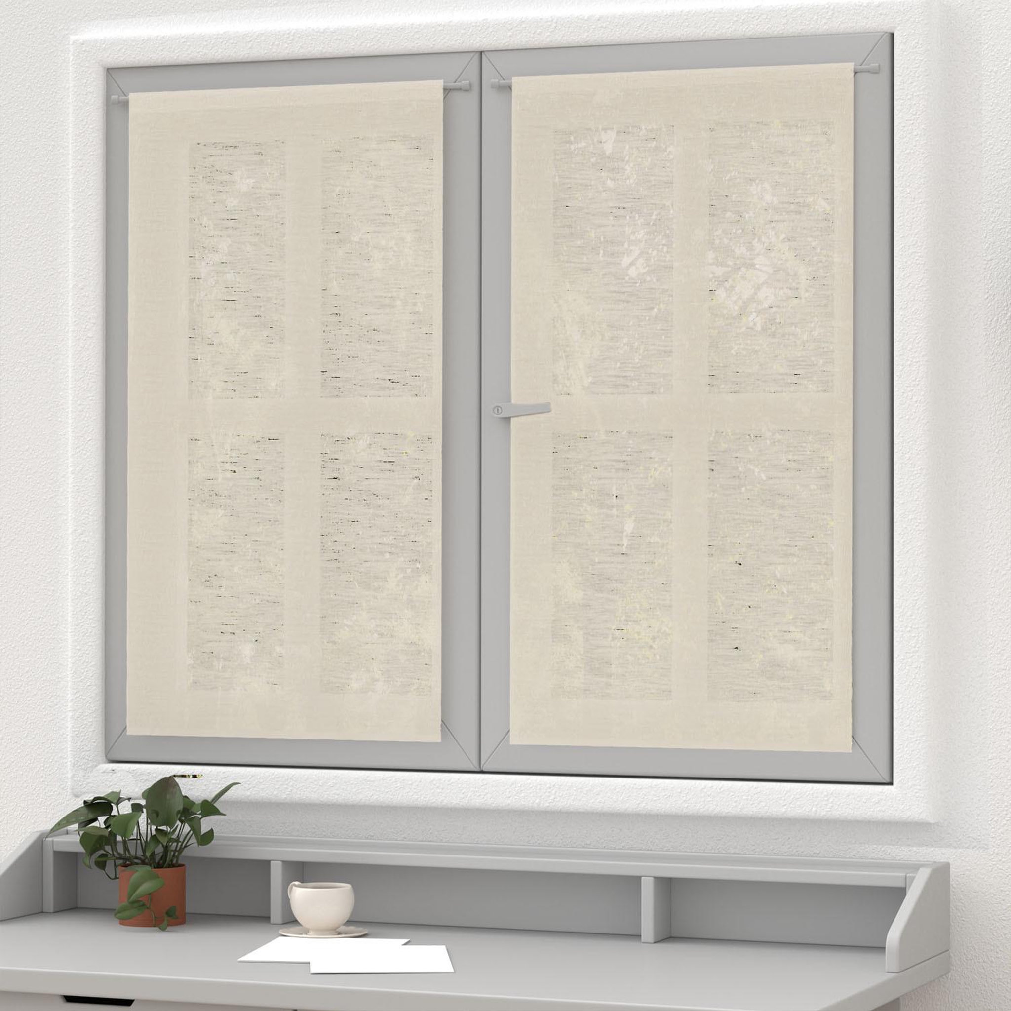 SOLEIL D'OCRE Paire de brise bise LINEN, par Soleil d'Ocre. Coloris disponibles : Beige, Blanc