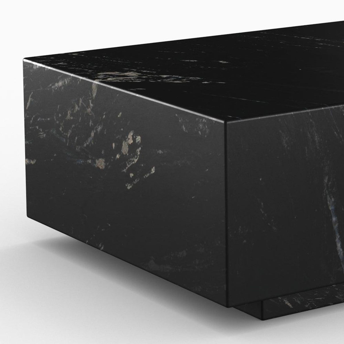 Rendez vous déco Table basse rectangulaire en marbre blanc - Izaé