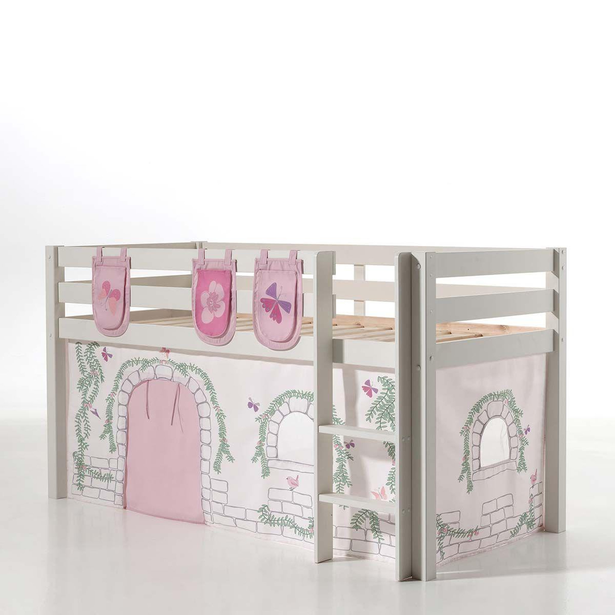 Voir la diapositive 2 : Paris Prix Pack - lit enfant, tente & 3 pochettes  pino birdy  blanc