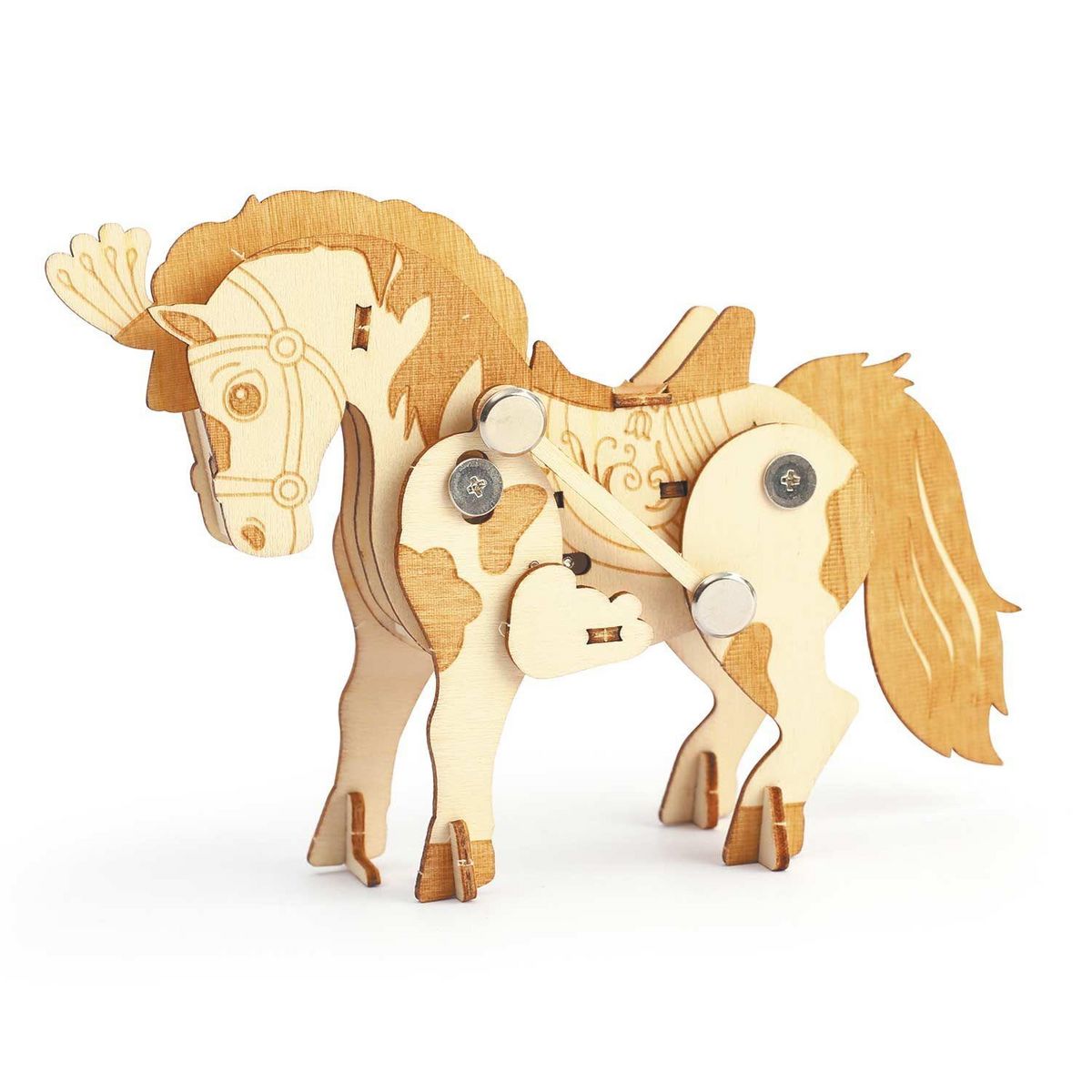Graine créative Maquette 3D mécanique Cheval 14 cm