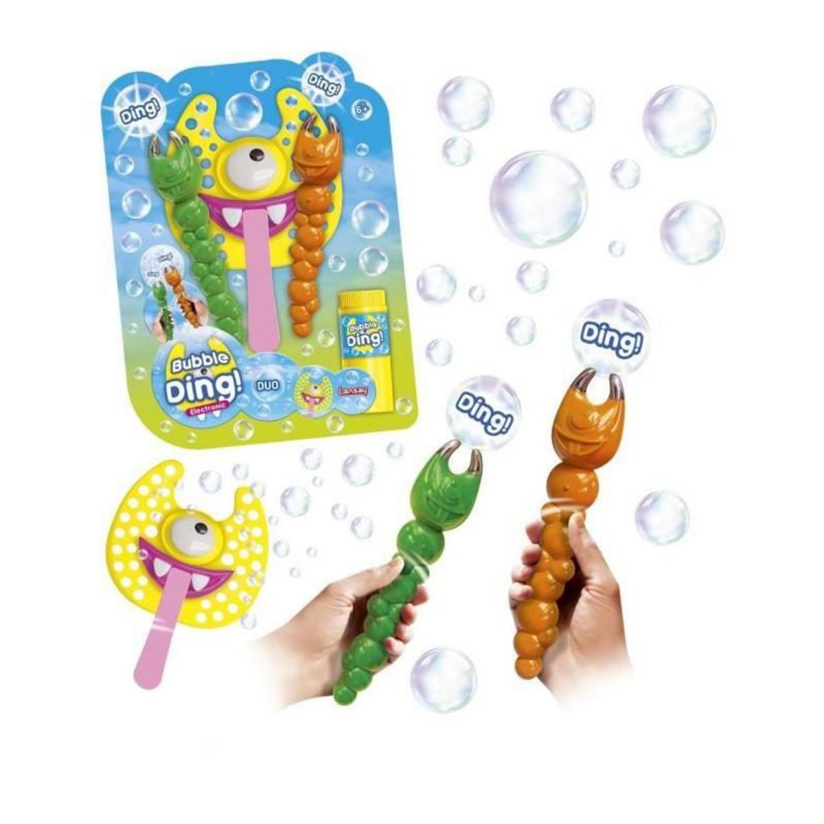 LANSAY Jeu bulles de savon - LANSAY - 25640 - Bulles Party - Bubble Ding Duo Electronic