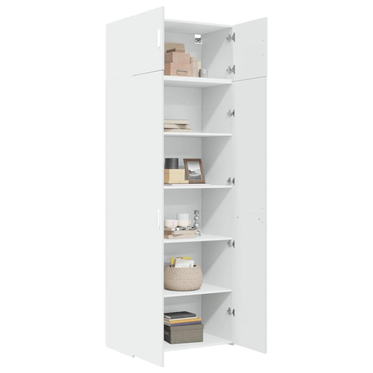 VIDAXL Armoire de rangement blanc 80x42,5x225 cm bois d'ingenierie