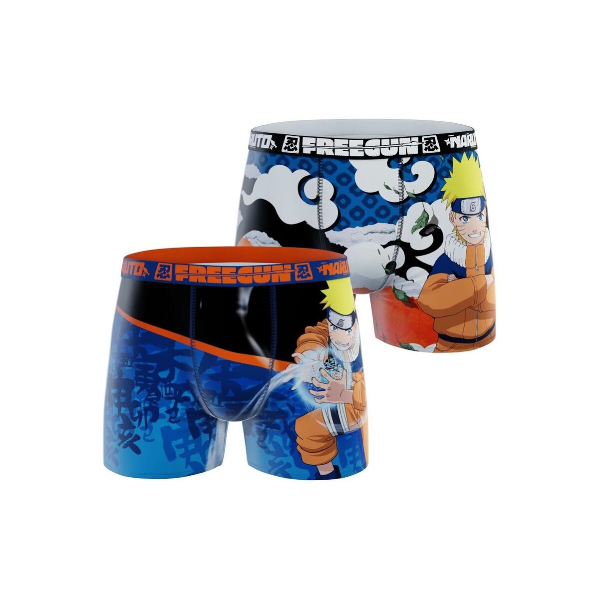 FREEGUN Lot de 2 boxers enfant Naruto Classic Naruto