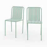 Rendez vous déco Lot de 2 chaises de jardin en métal vert clair-Yumi