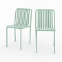 Voir la diapositive 1 : Rendez vous déco Lot de 2 chaises de jardin en métal vert clair-Yumi