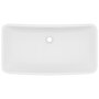 VIDAXL Lavabo de luxe rectangulaire Blanc mat 71x38 cm Ceramique