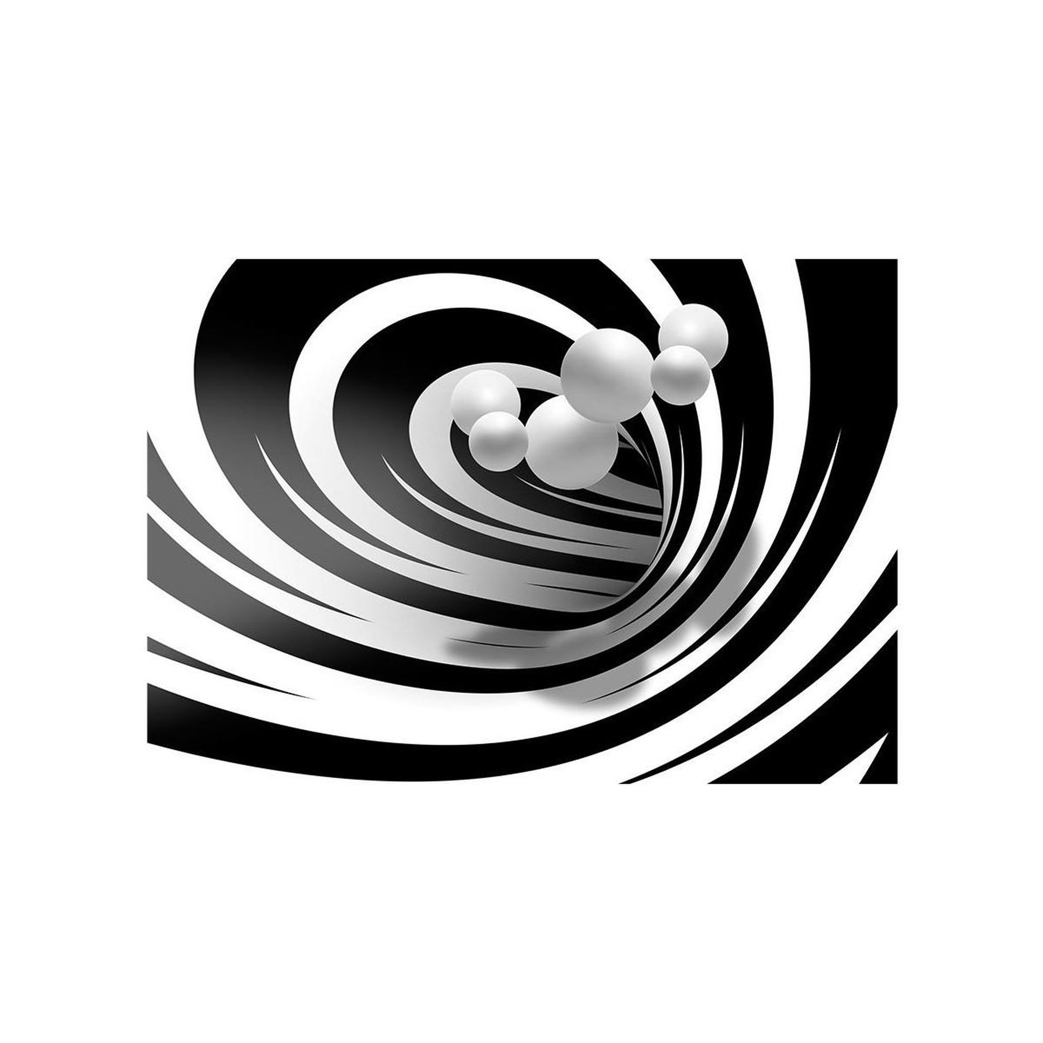 Voir la diapositive 2 : Paris Prix Papier peint  twisted in black & white