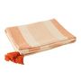 Voir la diapositive 1 : Paris Prix Plaid en Coton  Mik  130x180cm Beige & Orange