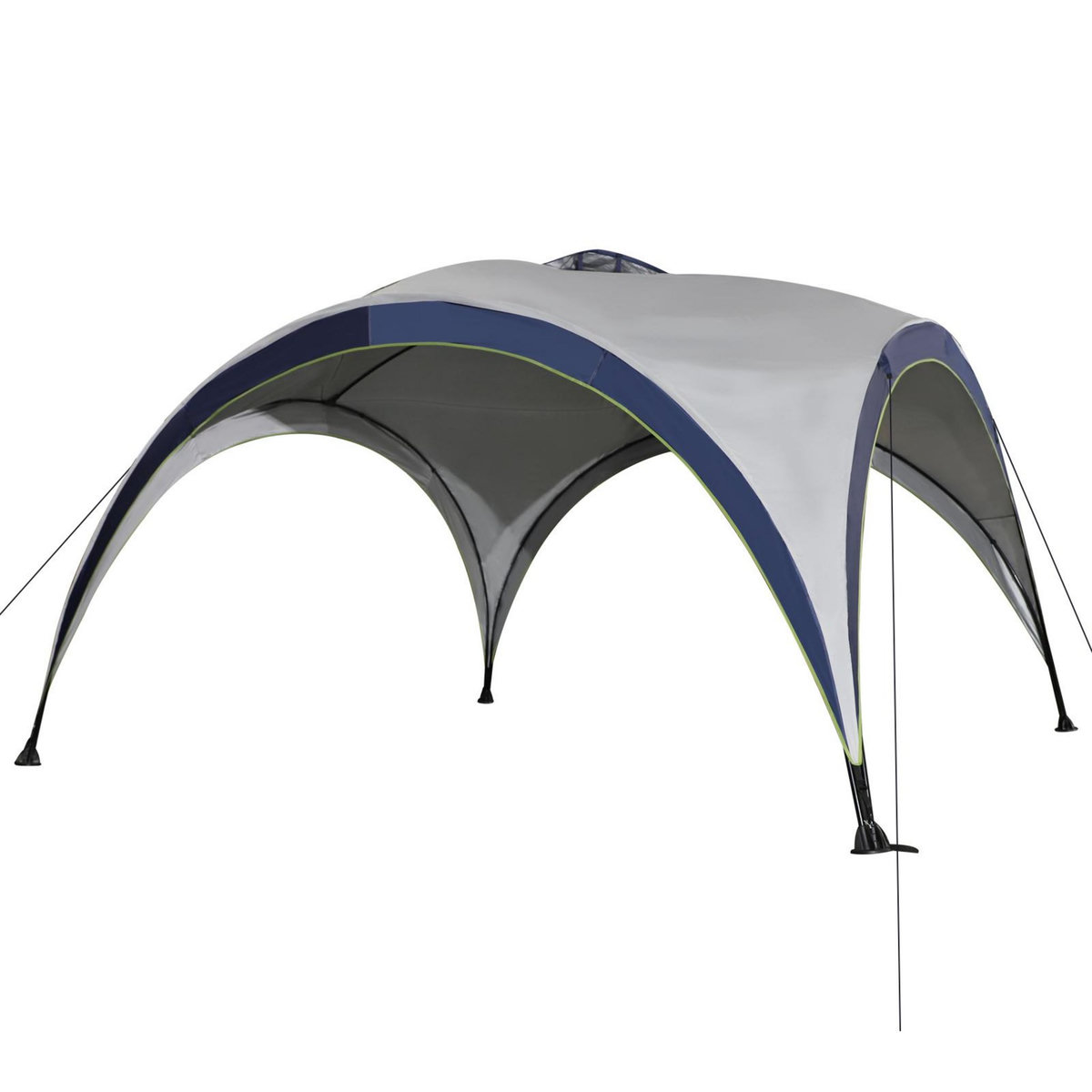 OUTSUNNY Tonnelle barnum contemporain en dôme dim. 4L x 4l x 2,5H m métal époxy polyester haute densité 190T gris