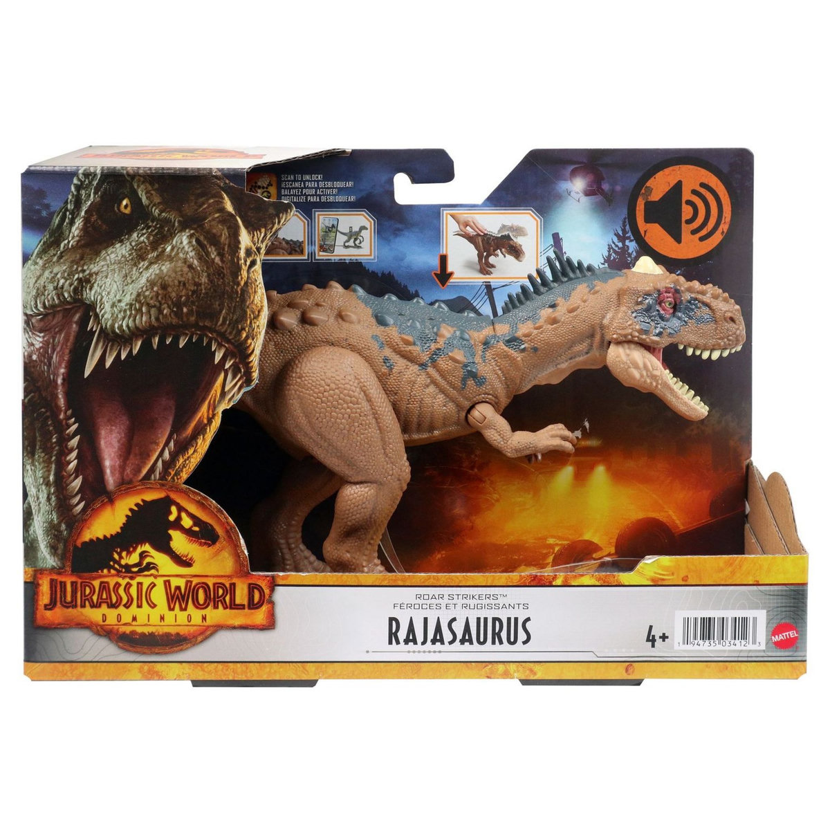 MATTEL Rajasaurus sonore Jurassic World