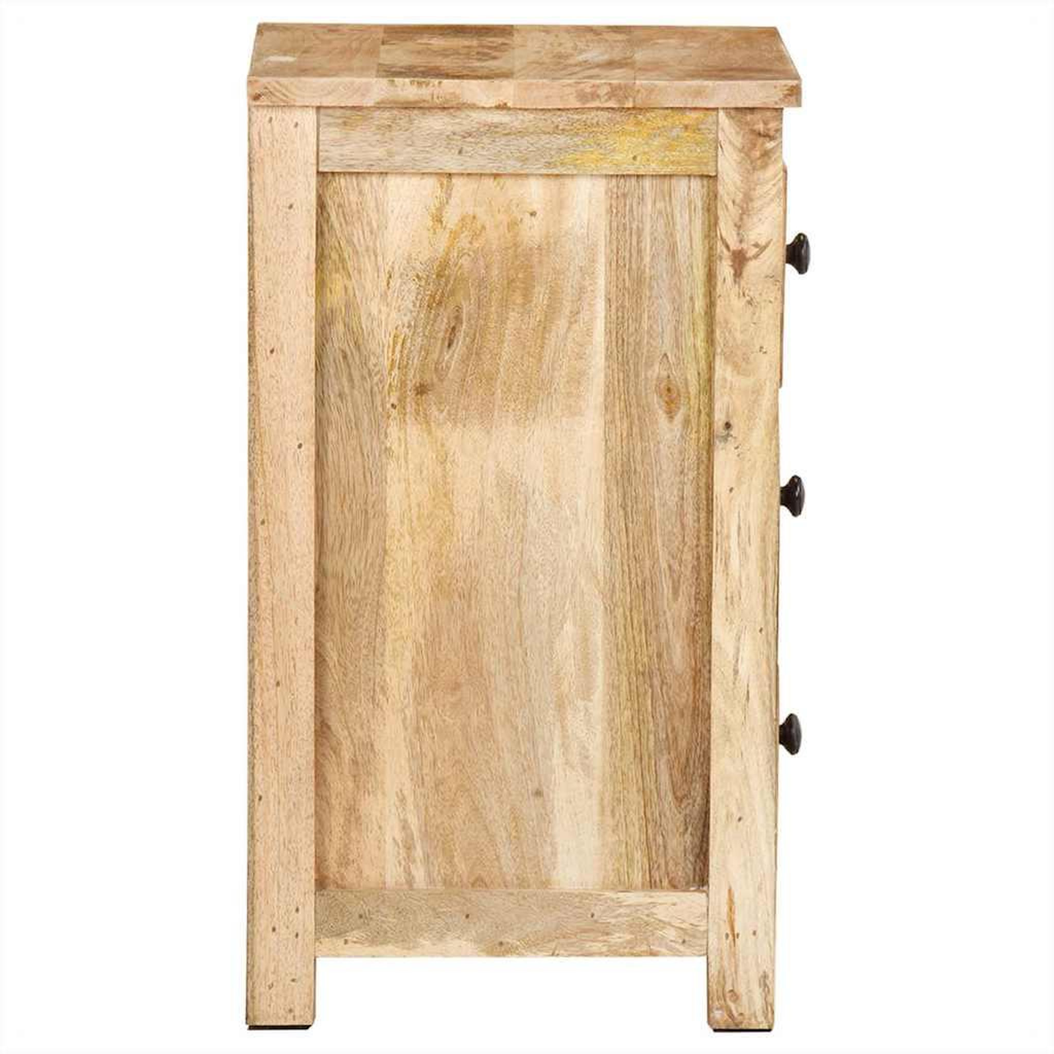 Voir la diapositive 3 : VIDAXL Table de chevet 45x35x60 cm bois de manguier massif