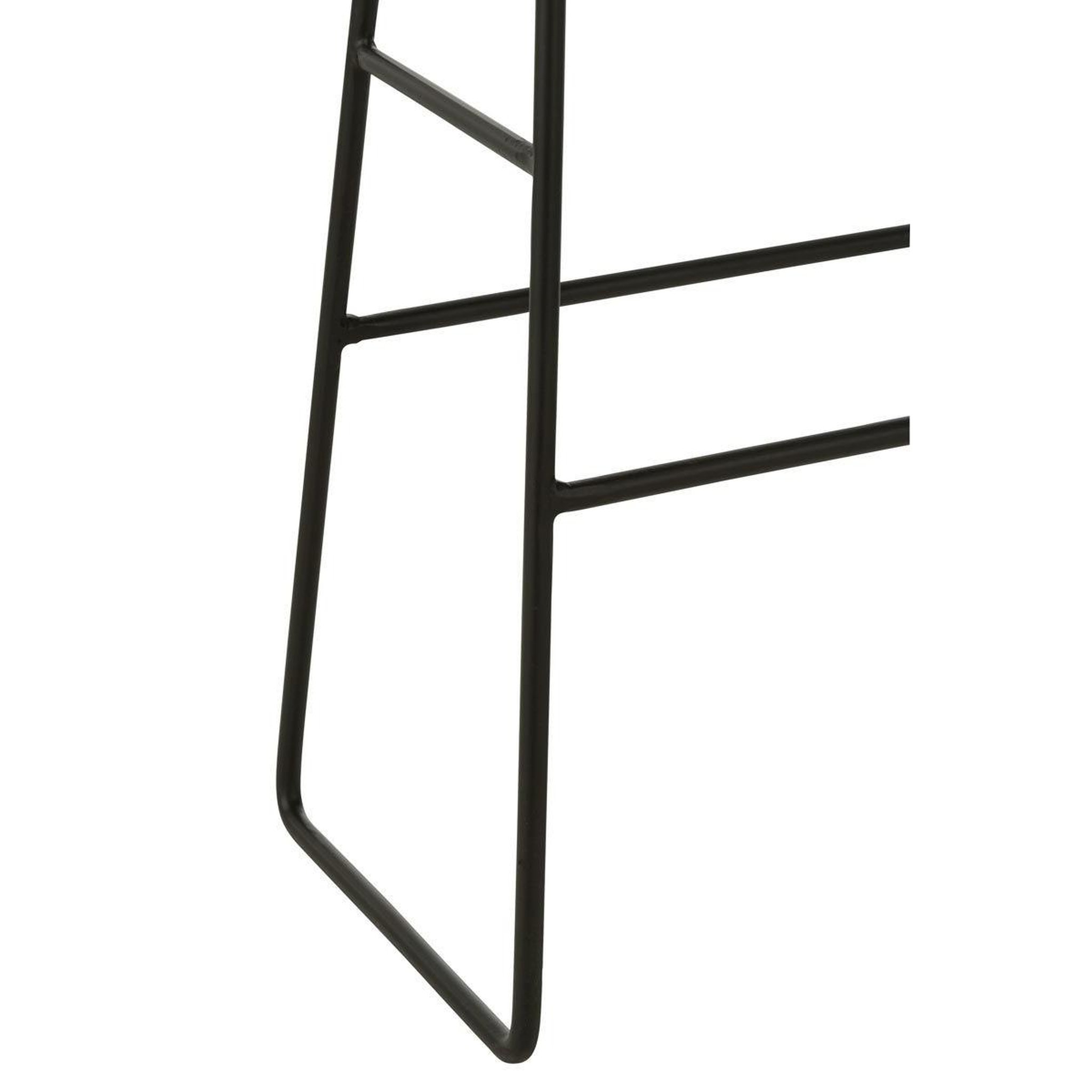 Voir la diapositive 6 : J-LINE Tabouret de Bar en Bois  Teck  74cm Noir