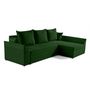 Voir la diapositive 4 : BEST MOBILIER Mike - canapé d'angle réversible - 4 places - convertible avec coffre - en velours