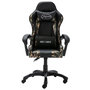 Voir la diapositive 2 : VIDAXL Fauteuil de jeux video Noir et camouflage Similicuir