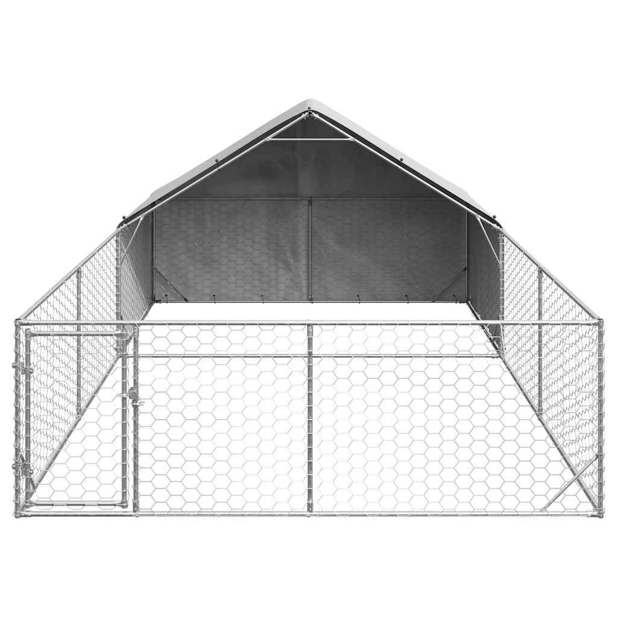Voir la diapositive 3 : VIDAXL Niche d'exterieur pour chien enclos 6x3x1,9 m acier galvanise