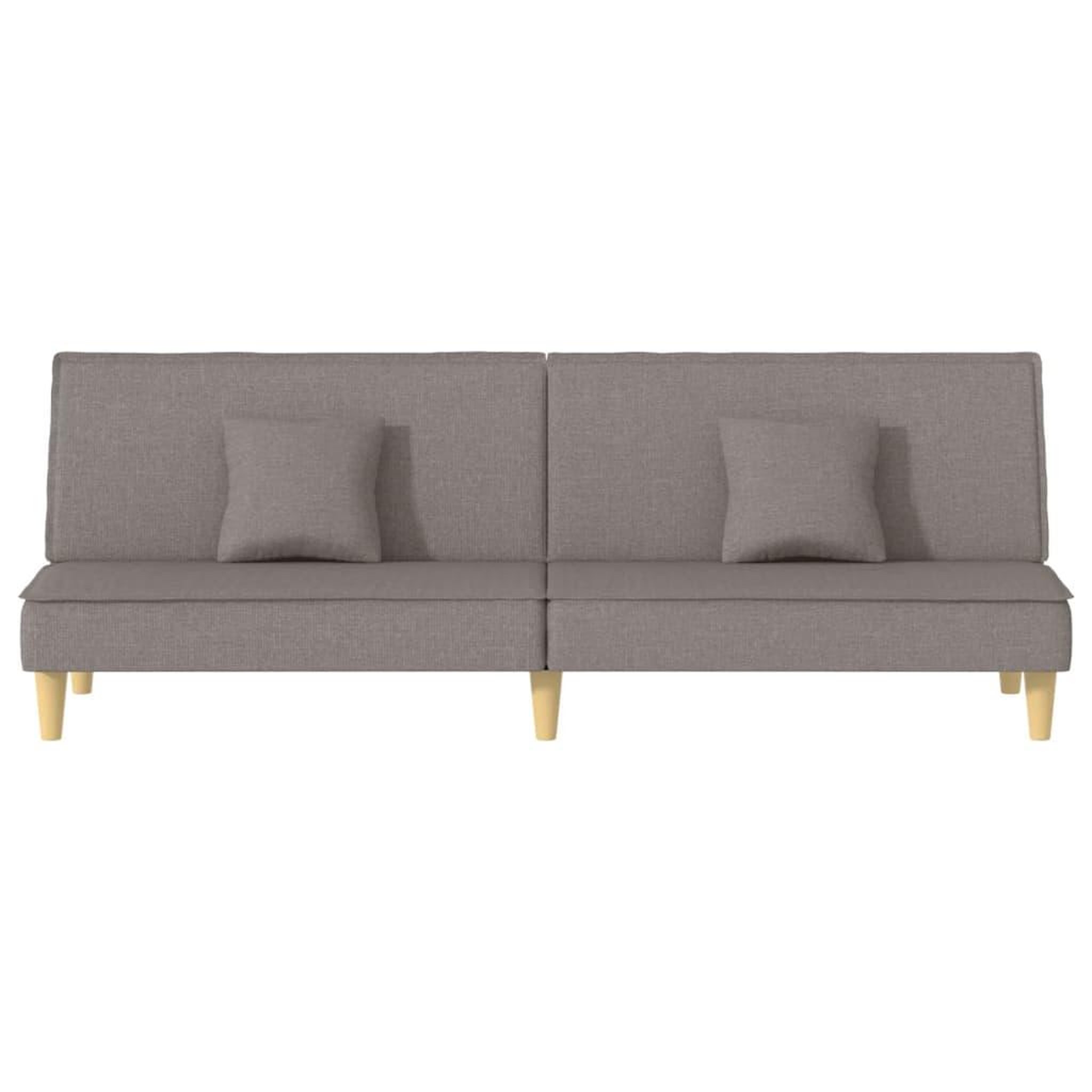 Voir la diapositive 4 : VIDAXL Canape-lit taupe tissu