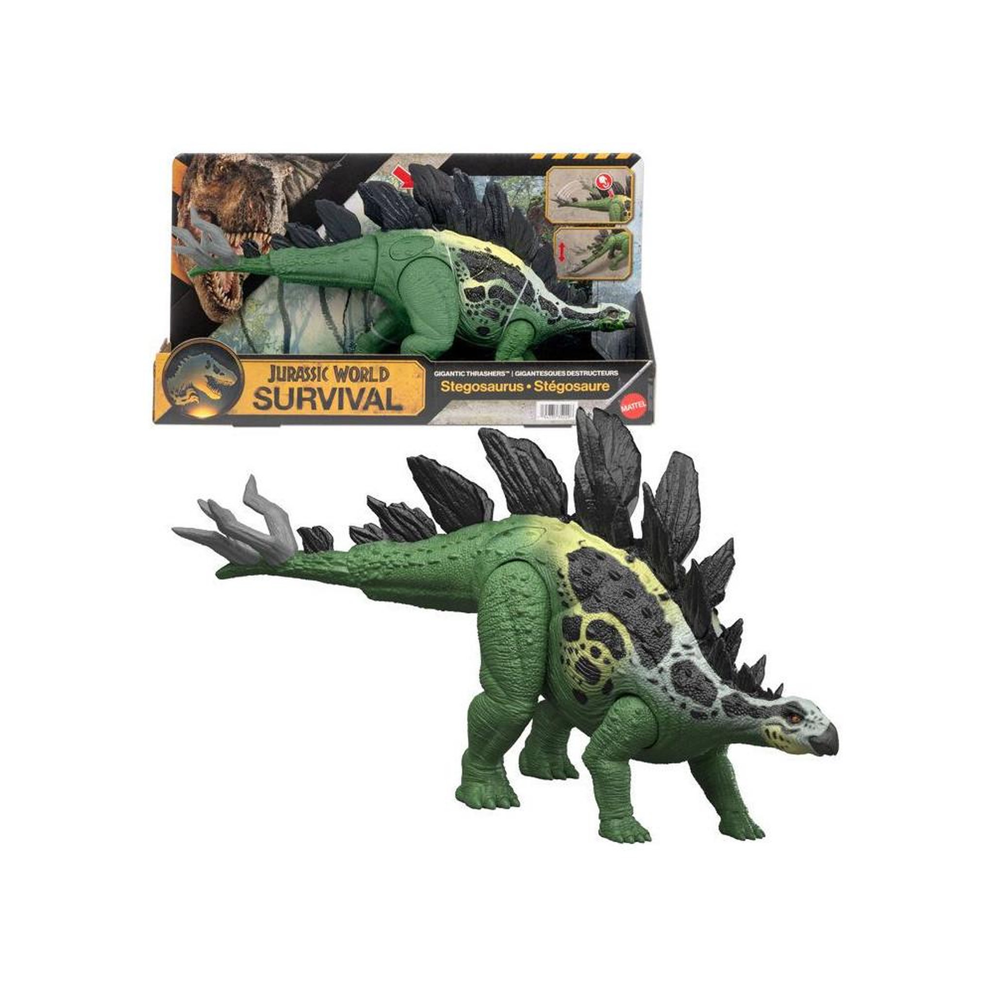 Voir la diapositive 2 : JURASSIC Mega Action - Stegosaurus - Jurassic World Survival - JKL85