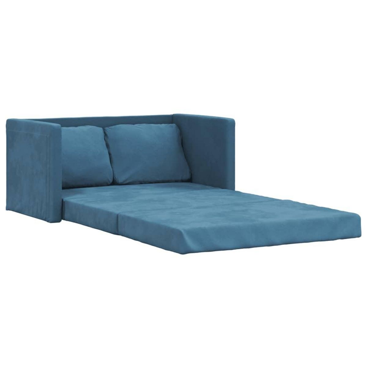 VIDAXL Canape-lit 2 en 1 bleu 122x204x55 cm velours
