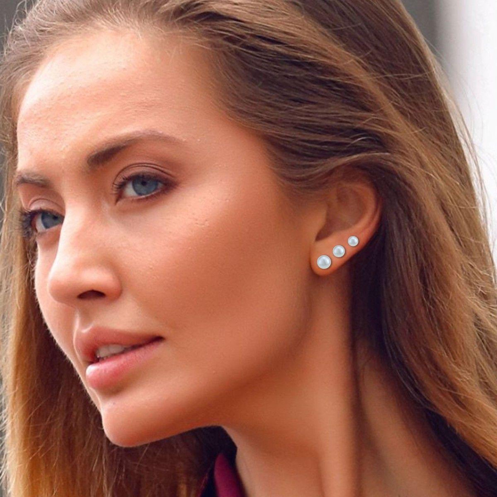 Voir la diapositive 2 : SC CRYSTAL Lot de 3 paires de boucles d'oreilles SC Crystal ornées de perles