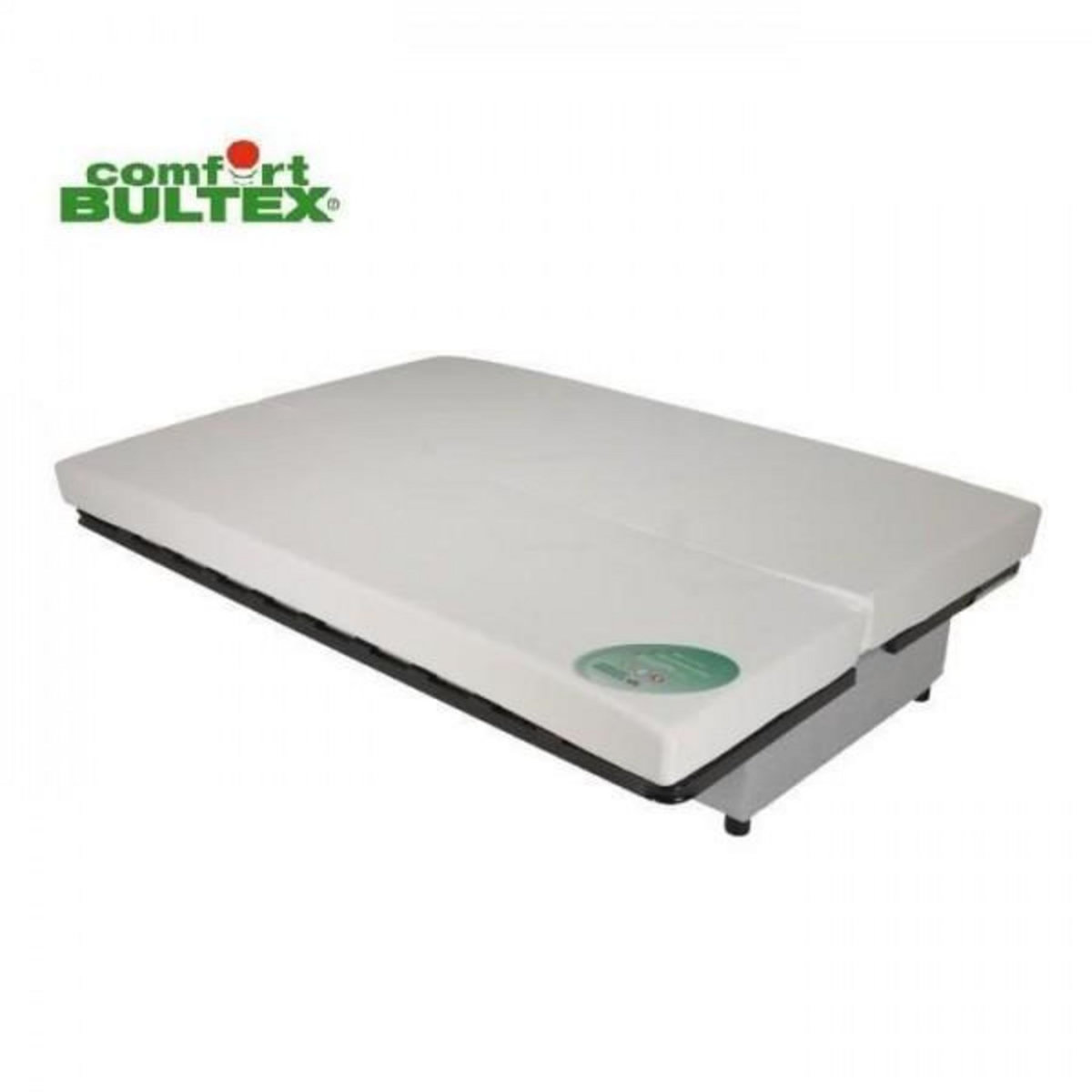 BULTEX COMFORT BULTEX Banquette clic-clac 3 places -Tissu noir - Made in France - L 192 x P 95 cm - BEIJA