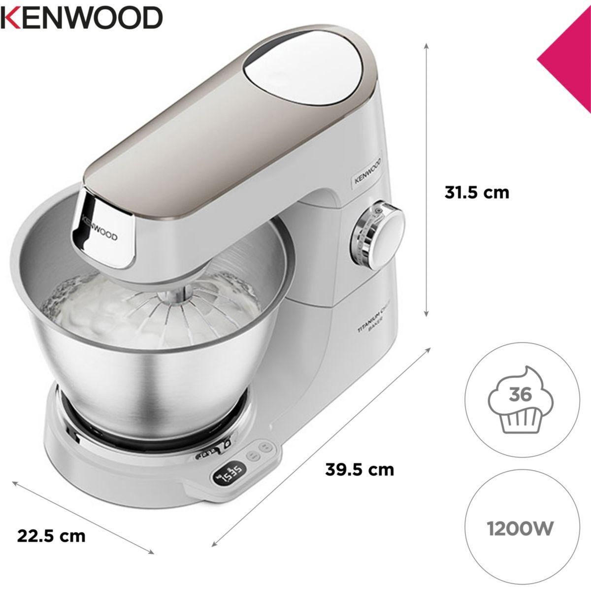 KENWOOD Robot pâtissier KVC65.009WH Titanium Chef Baker