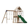 Voir la diapositive 2 : Axi House Portique Moos 2 balançoires + échelle toboggan vert