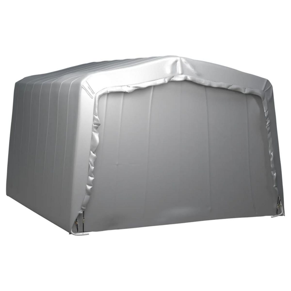 VIDAXL Tente de rangement 370x370 cm Acier Gris