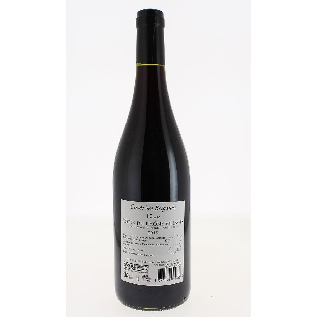 Cuvée des Brigands Côtes du Rhône Villages Visan Vieilles Vignes Rouge 2015