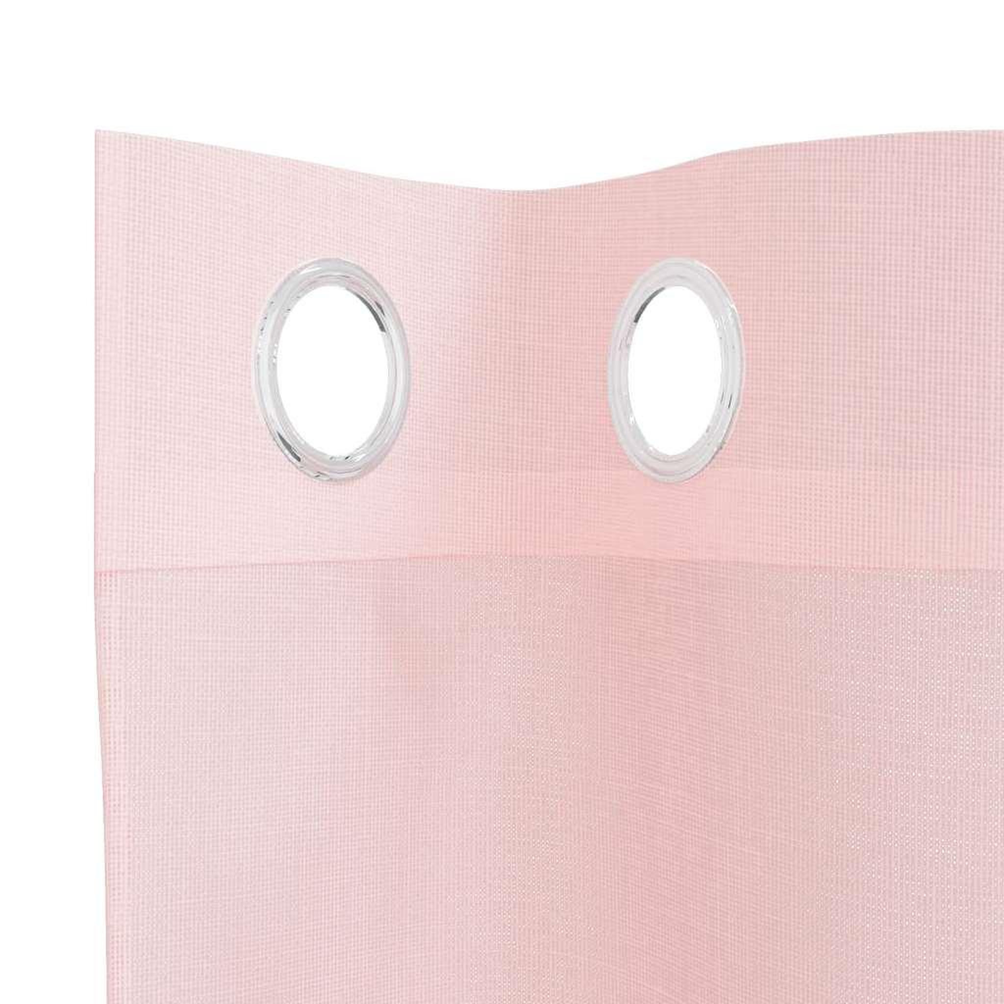 Voir la diapositive 5 : VIDAXL Rideaux en voile avec œillets 2 pcs rose clair 140x260 cm