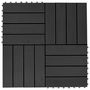 Voir la diapositive 1 : VIDAXL Carreau de terrasse 11 pcs WPC 30 x 30 cm 1 m^2 Noir