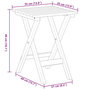 Voir la diapositive 6 : VIDAXL Table d'appoint pliable gris bois de peuplier massif