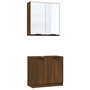 Voir la diapositive 2 : VIDAXL Ensemble d'armoires de salle de bain 2 pcs chene marron