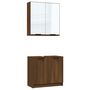 Voir la diapositive 2 : VIDAXL Ensemble d'armoires de salle de bain 2 pcs chene marron