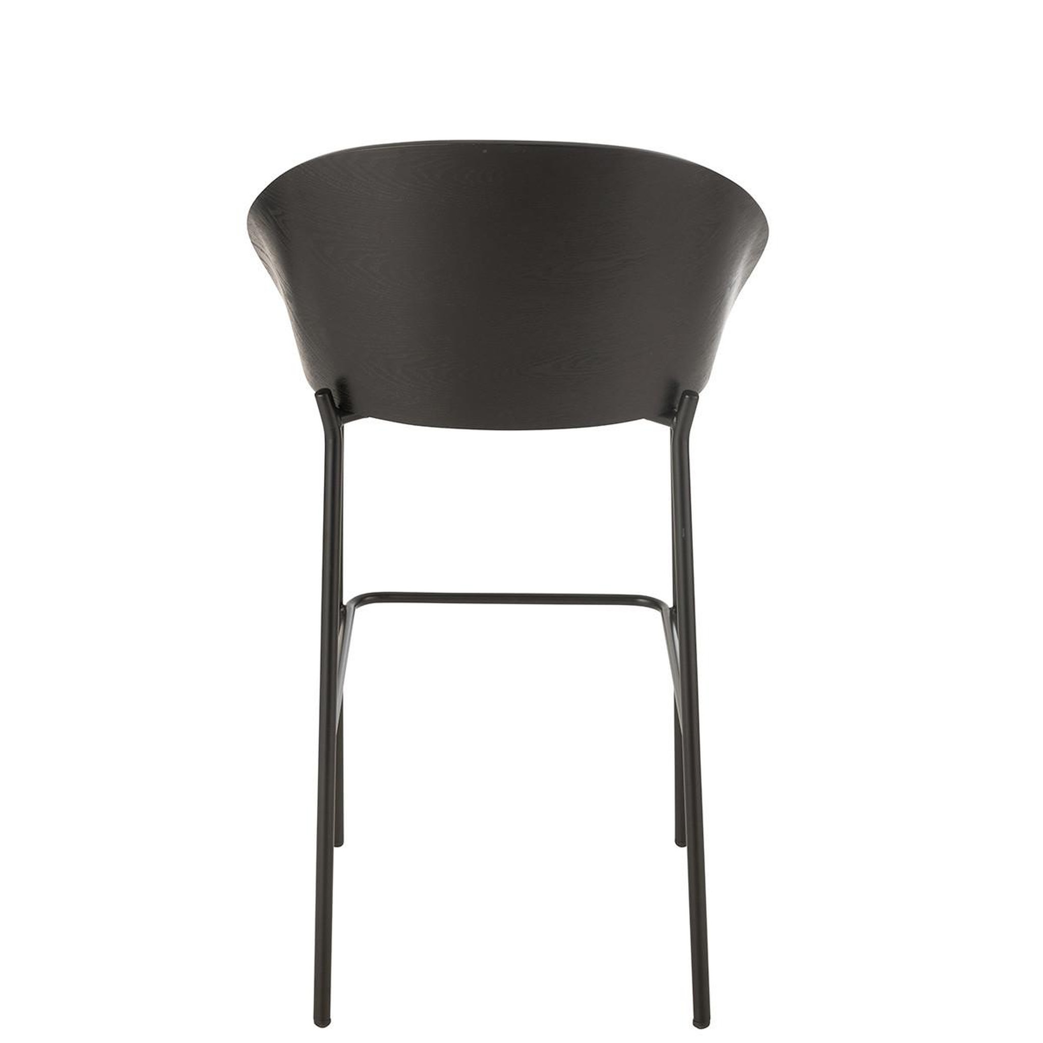 Voir la diapositive 4 : J-LINE Chaise de bar design  lone  97cm noir & gris