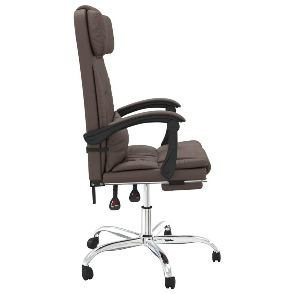 VIDAXL Fauteuil de massage inclinable de bureau Marron Similicuir