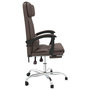 Voir la diapositive 4 : VIDAXL Fauteuil de massage inclinable de bureau Marron Similicuir