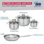 Voir la diapositive 2 : ELO Ensemble de 1 Poêle de cuisson 28 cm et 3 faitouts 12, 16 et 20 cm Elo Profi Brillant