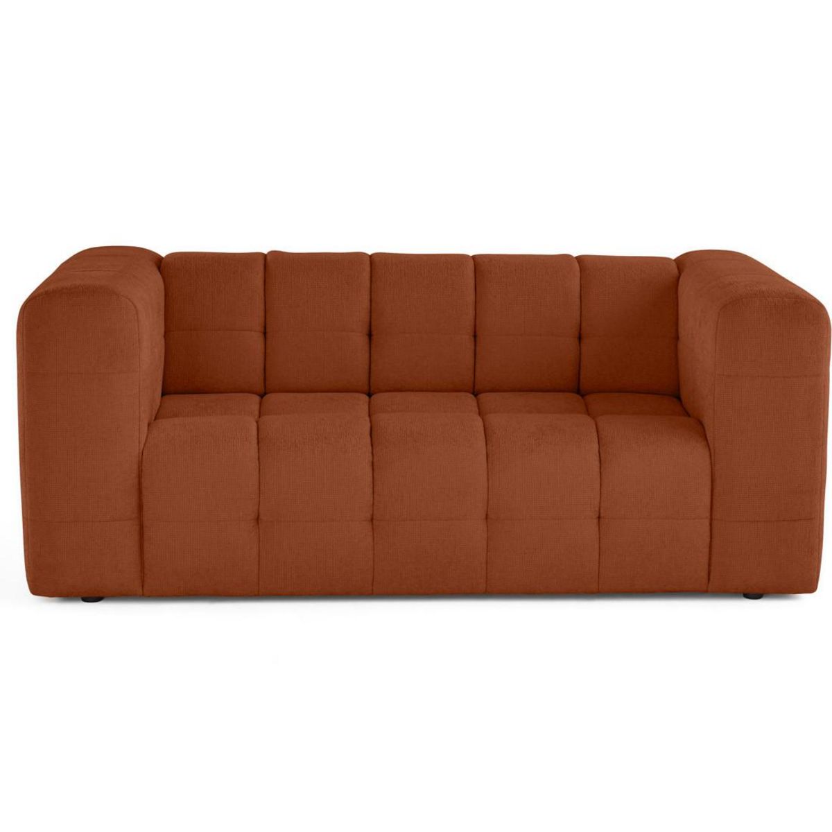 LISA DESIGN Suzano - canapé droit 2 places en tissu texturé