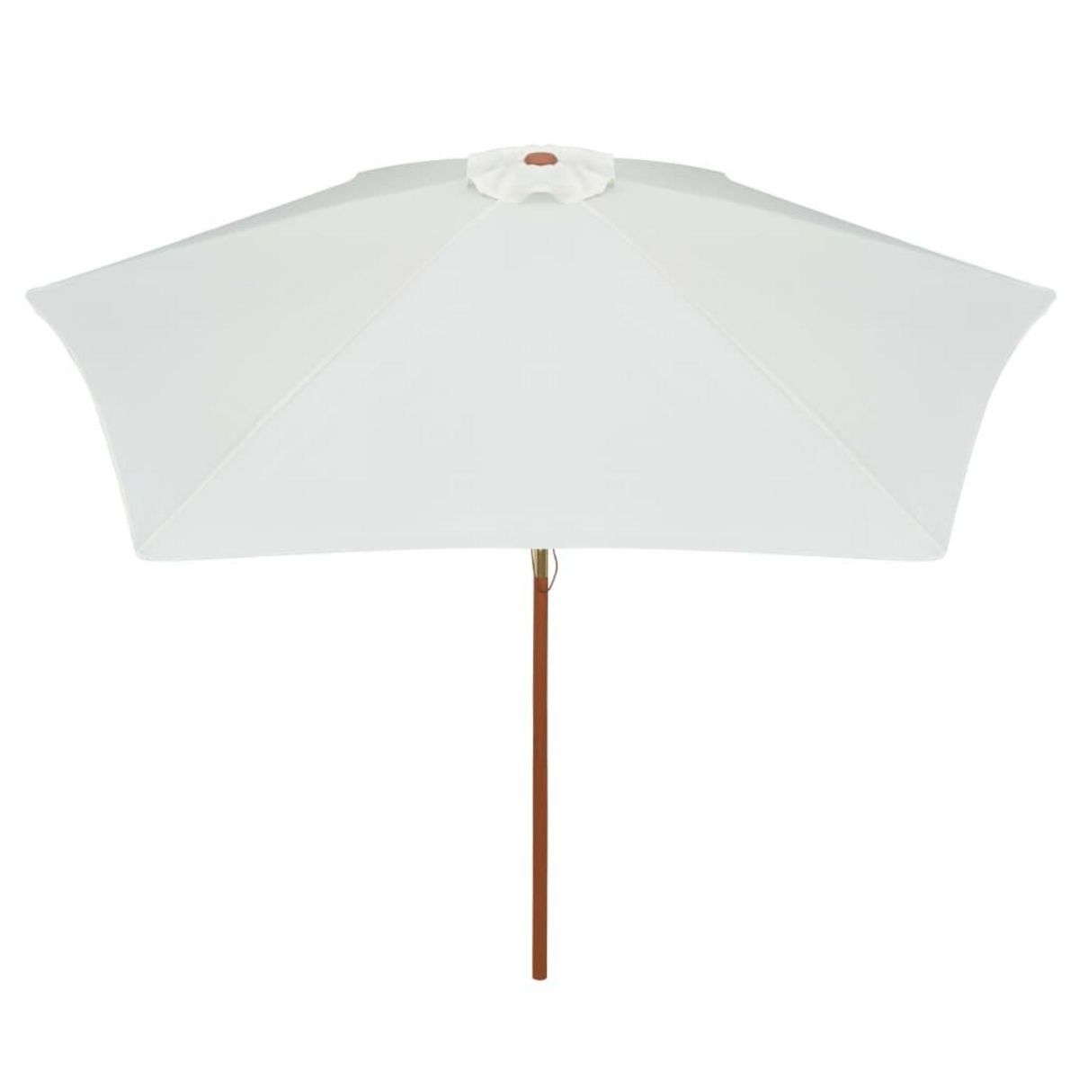 VIDAXL Parasol avec poteau en bois 270 x 270 cm Blanc creme