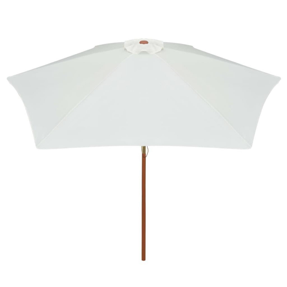VIDAXL Parasol avec poteau en bois 270 x 270 cm Blanc creme