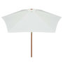 Voir la diapositive 3 : VIDAXL Parasol avec poteau en bois 270 x 270 cm Blanc creme